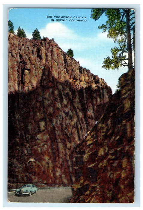 c1910 Highway View Big Thompson Canyon in Scenic Colorado CO Postcard