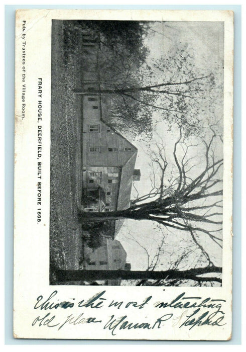 1908 Frary House Deerfield MA Massachusetts Posted Antique Postcard