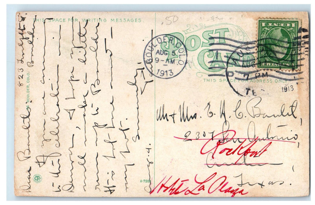 1913 Deer in Chautauqua Park, Boulder, Colorado CO Antique Posted Postcard