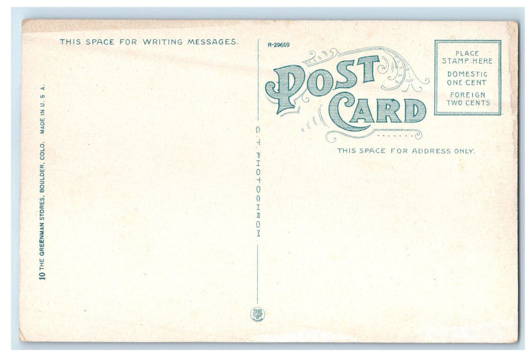 c1910 The Range from Mount Flagstaff Boulder Colorado CO Unposted Postcard