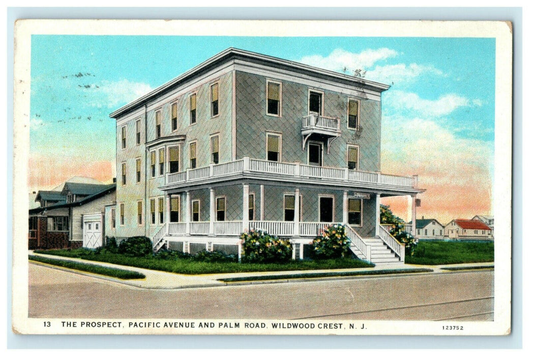 1934 The Prospect Wildwood Crest New Jersey NJ Advertising Mrs Stoeppel Postcard