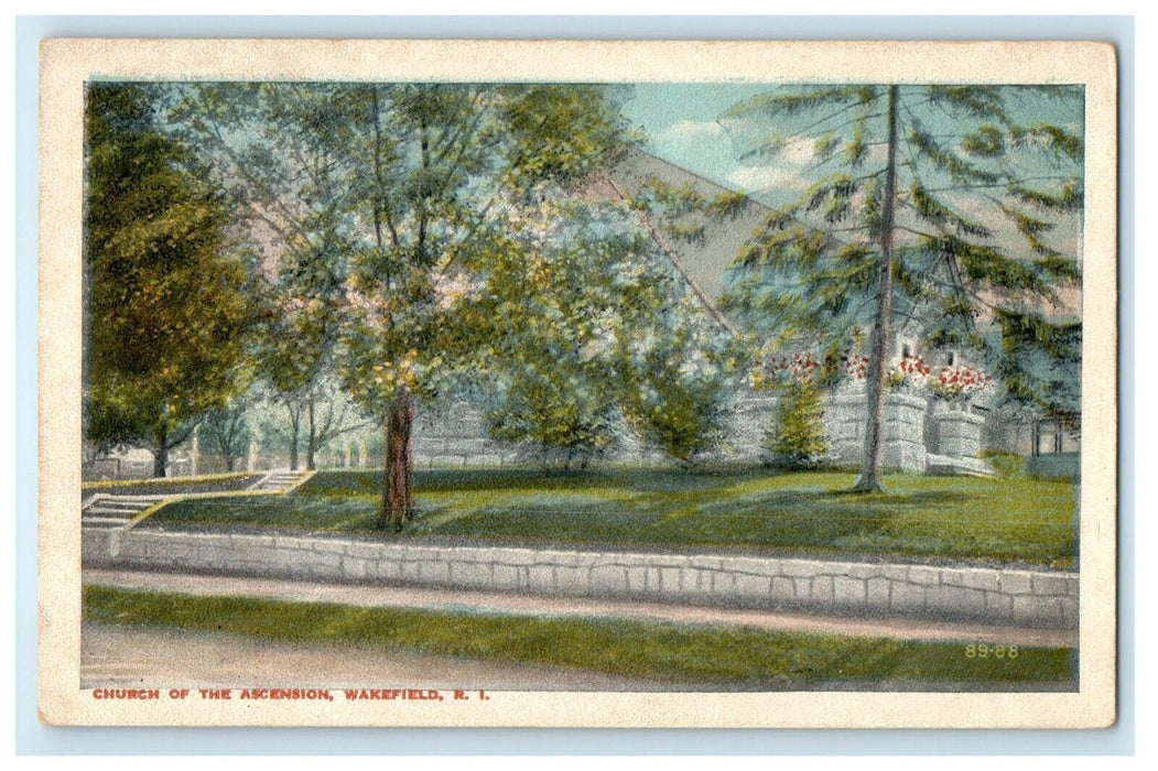 1912 Church of The Ascension, Wakefield, Rhode Island RI Antique Postcard