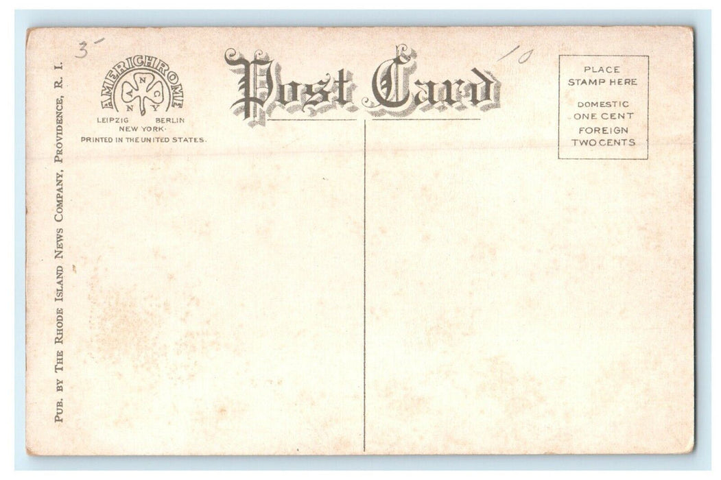 1912 Church of The Ascension, Wakefield, Rhode Island RI Antique Postcard