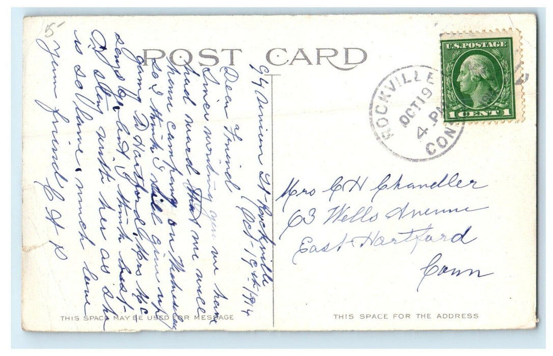 1914 Worcester Academy, Athletic Grounds, Worcester Massachusetts MA Postcard