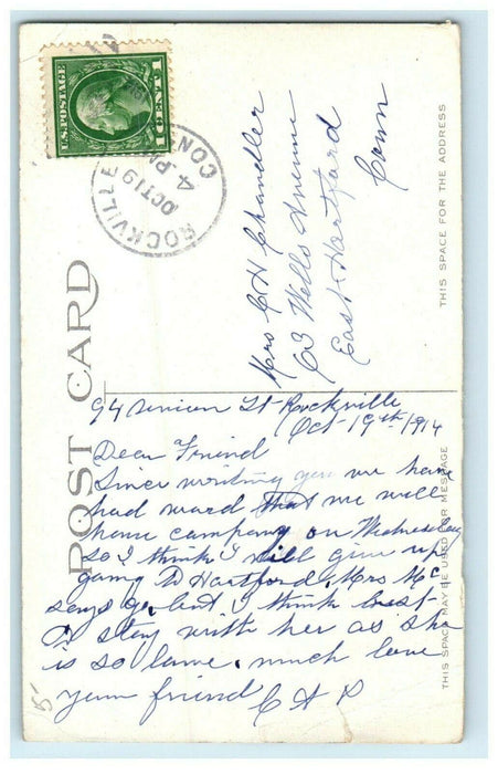 1914 Worcester Academy, Athletic Grounds, Worcester Massachusetts MA Postcard