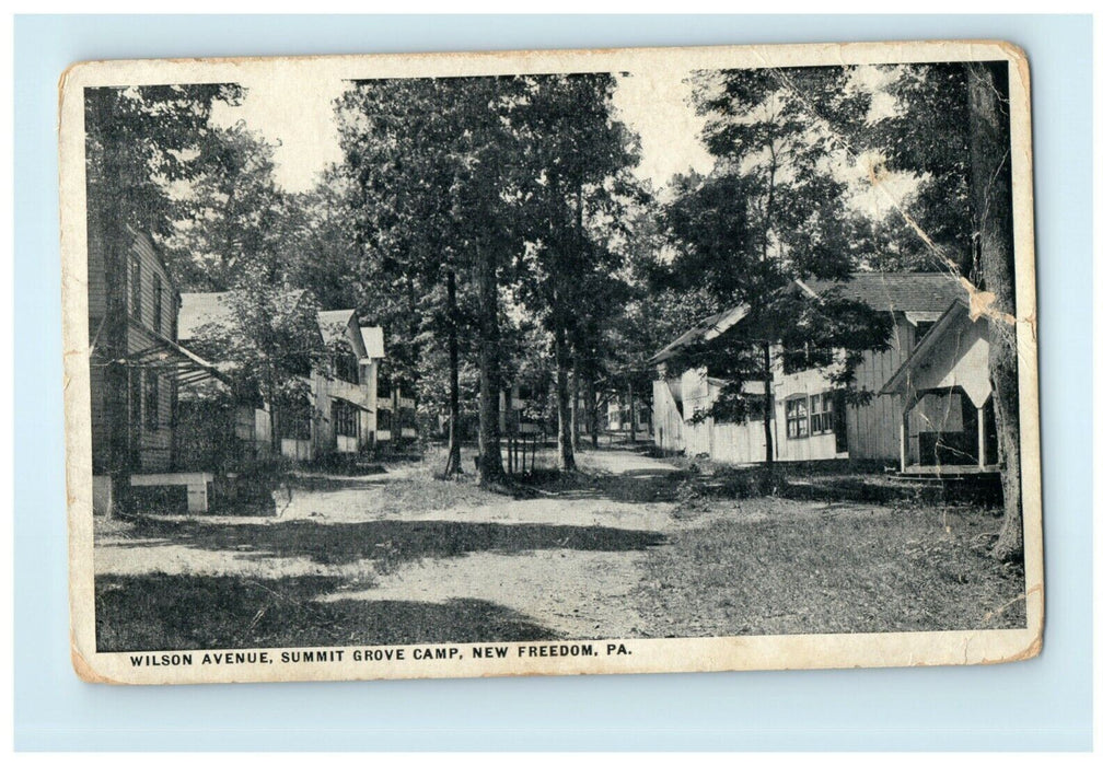 1926 Wilson Avenue Summit Grove Camp New Freedom Pennsylvania PA Postcard