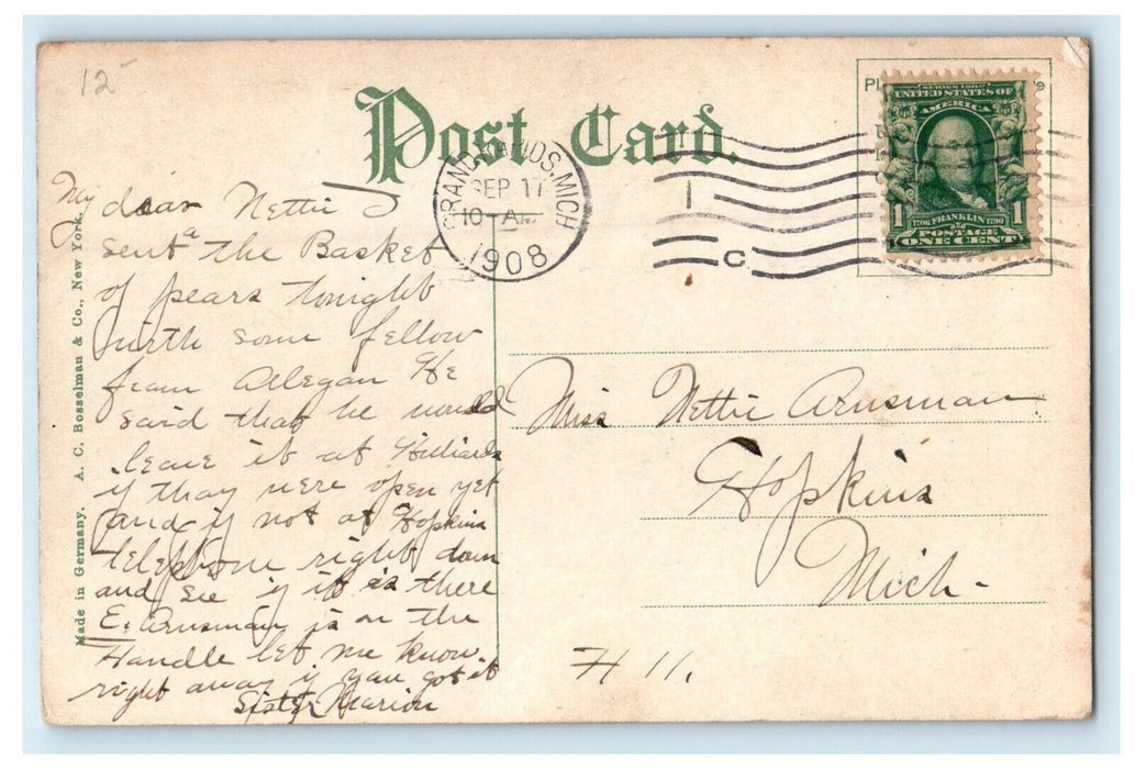 1908 The Dance Hall Vanity Fair, Vanity Fair, Rhode Island RI Postcard