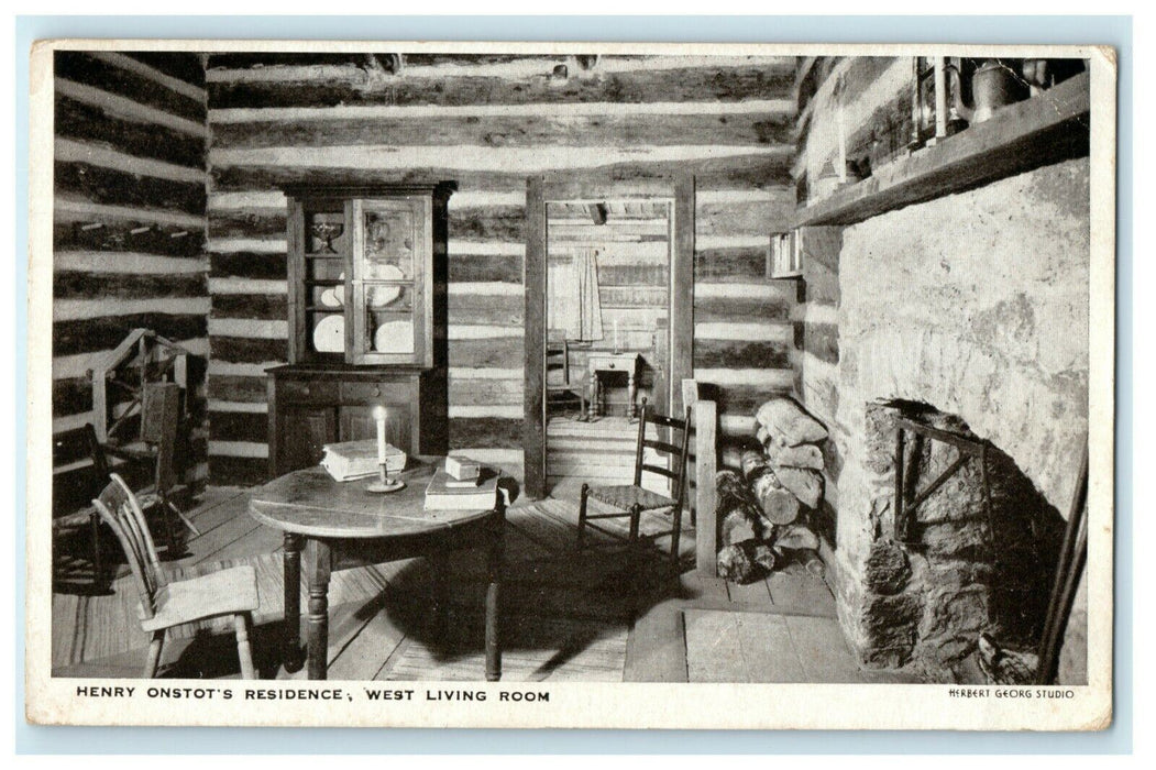 1939 Henry Onstot's Residence New Salem State Park Petersburg Illinois Postcard