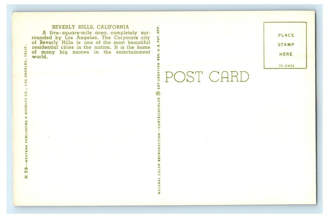 Greetings From Beverly Hills California CA Split Views Banner Postcard