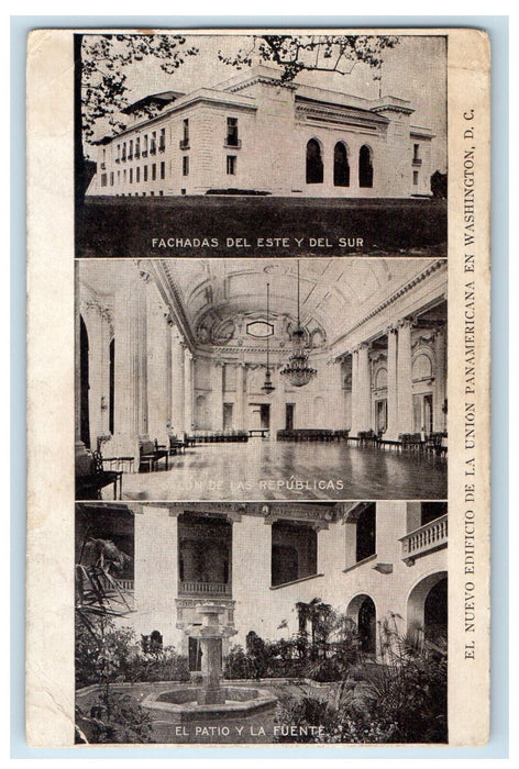 1911 El Nuevo De La Union Panamerican En Washington DC Antique Postcard