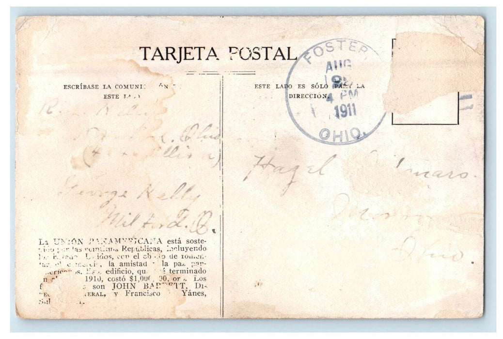 1911 El Nuevo De La Union Panamerican En Washington DC Antique Postcard