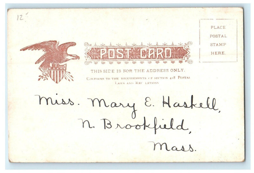 1905 Women's Club Building, Worcester, Massachusetts MA Antique Postcard