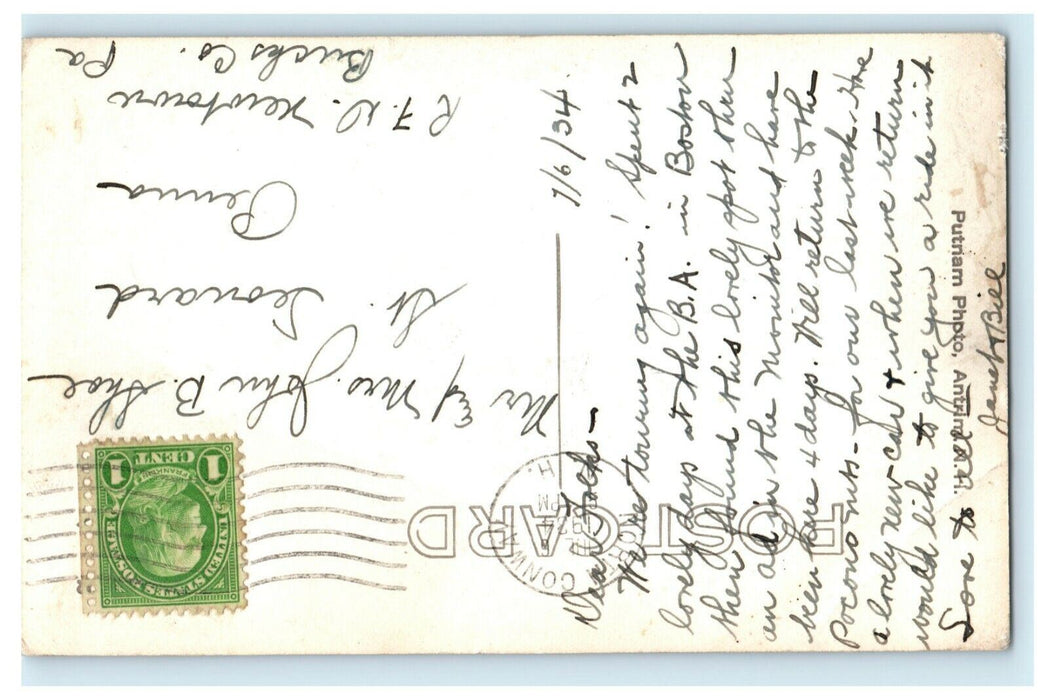1934 White Horse Villa Farm North Conway New Hampshire NH RPPC Photo Postcard