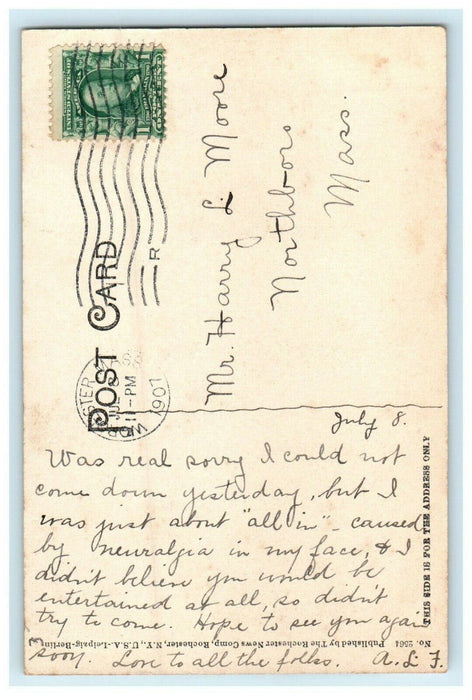1907 State Normal School View, Worcester Massachusetts MA Postcard