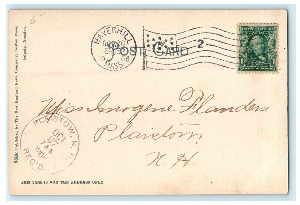 1906 "Meeting House" Hill, Unitarian Church Dorchester Massachusetts MA Postcard
