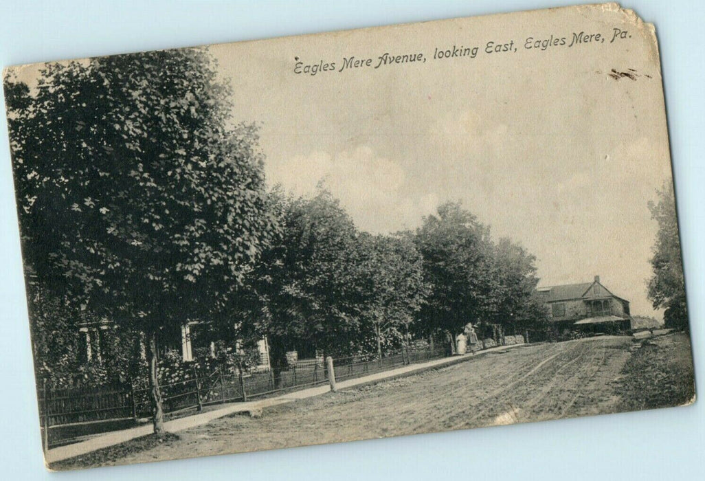 c1910 Eagles Mere Avenue Pennsylvania PA Unposted Antique Germany Postcard