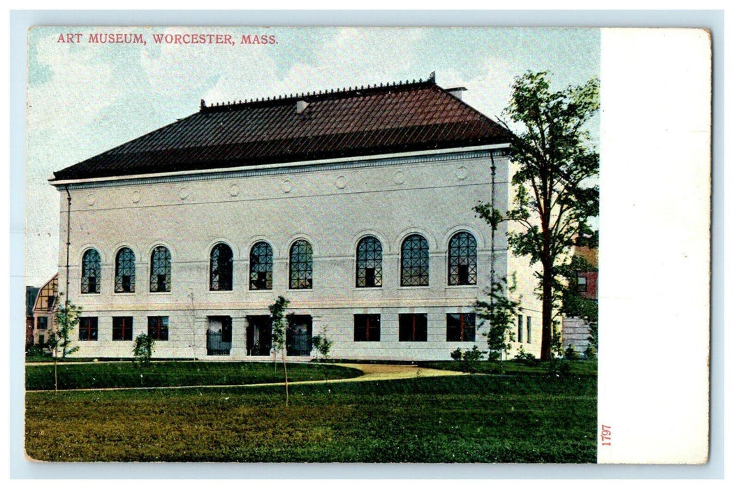 1905 Art Museum, Worcester Massachusetts MA Antique Unposted Postcard
