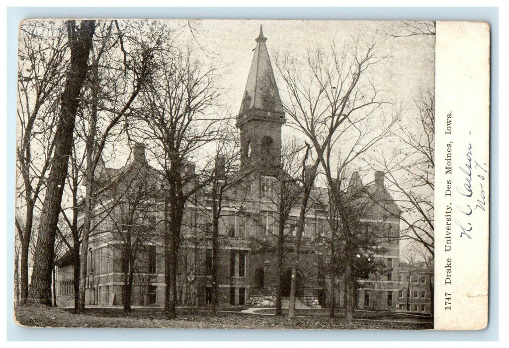 c1910's Drake University Des Moines Iowa IA Posted Antique Postcard