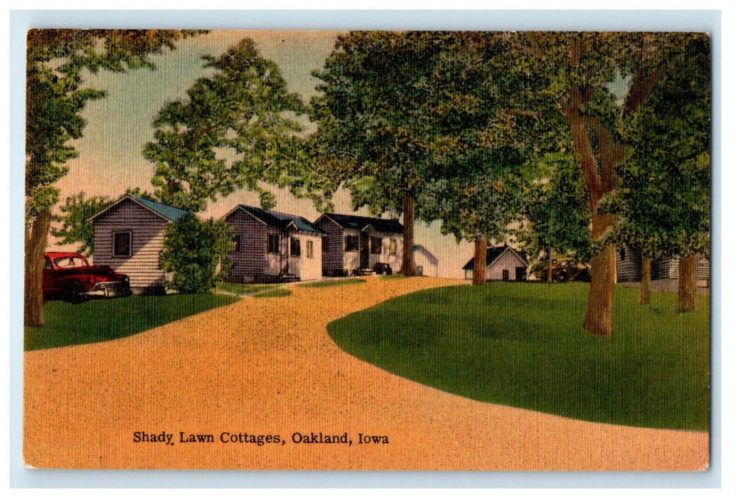 c1940s Cottages in Shady Lawn Oakland Iowa IA Vintage Postcard