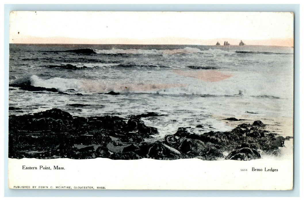 c1905 Eastern Point Ocean Waves Massachusetts MA Unposted Postcard