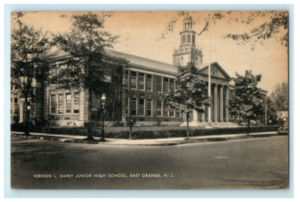 1941 Vernon Davey Junior High School East Orange New Jersey NJ Posted Postcard