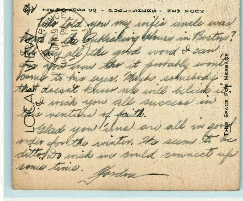 1941 Vernon Davey Junior High School East Orange New Jersey NJ Posted Postcard