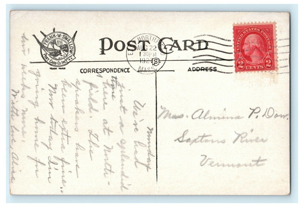 1923 Louise Andrews Camp East Northfield Massachusetts Posted Postcard