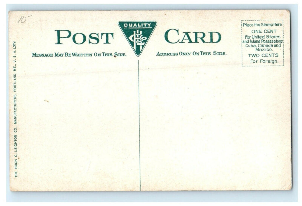 1909 Union Church Side View, Worcester, Massachusetts MA Antique Postcard