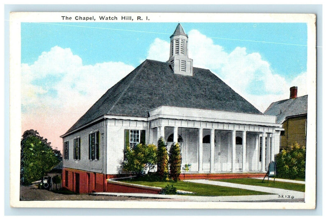 c1930's The Chapel Watch Hill Rhode Island RI Unposted Vintage Postcard