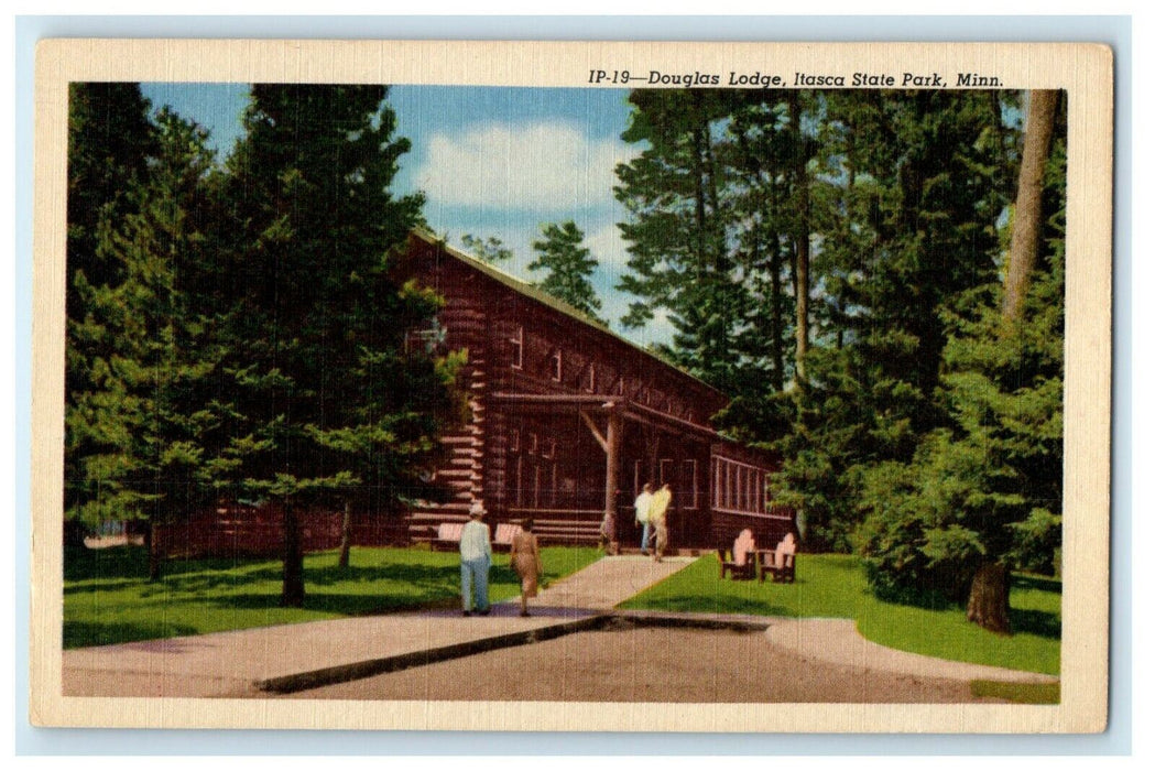c1940's Douglas Lodge Itasca State Park Minnesota MT Unposted Vintage Postcard