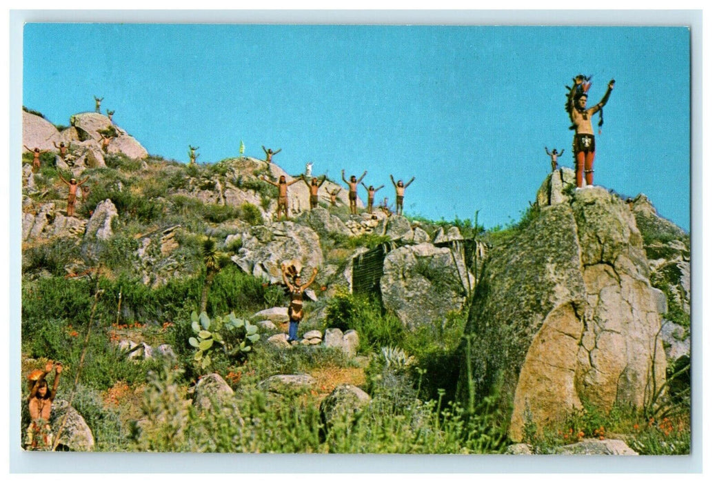 Ramona Outdoor Play Indians Arising From Mountain Side Alessandro's CA Postcard