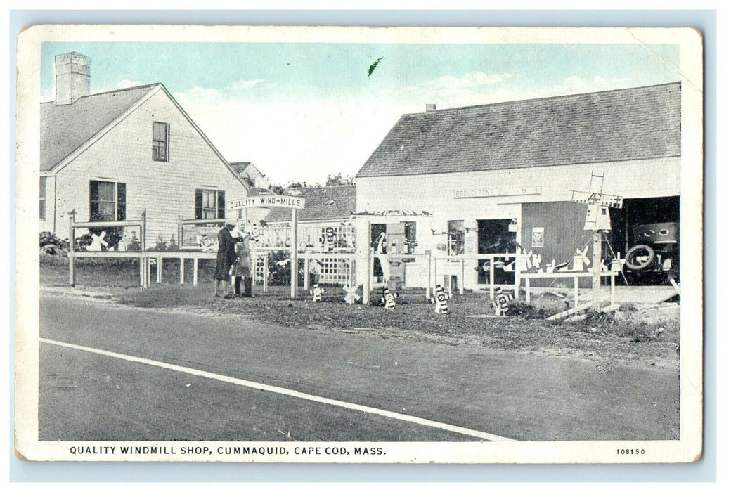 1913 Quality Windmill Shop, Cummaquid Cape Cod, Massachusetts MA Postcard