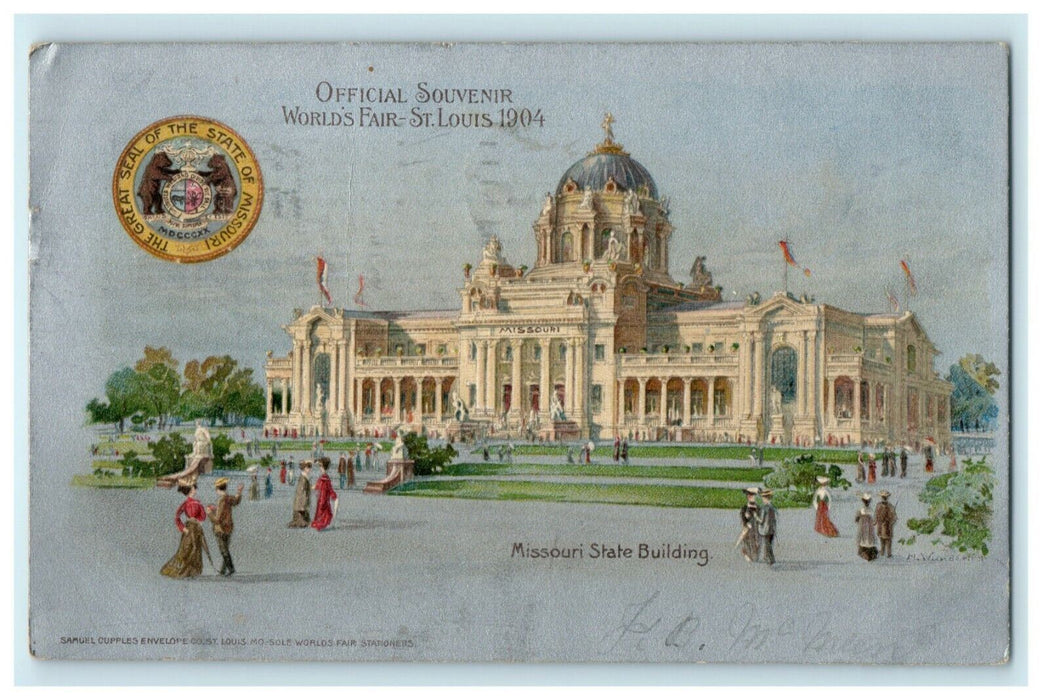 1904 Missouri State Building World's Fair St. Louis Exposition Posted Postcard