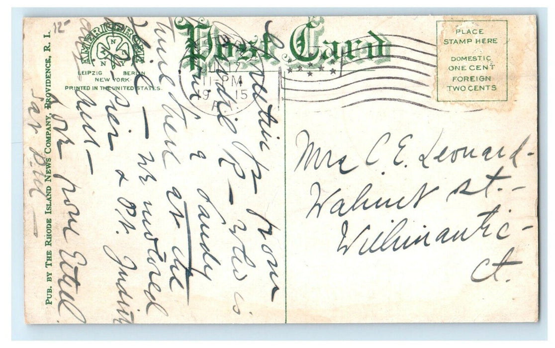 1915 Boat Landing, Watch Hill, Rhode Island RI Antique Postcard