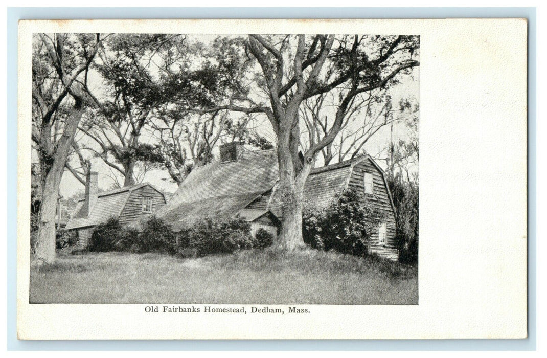 c1905 Old Fairbanks Homestead Dedham Massachusetts MA Unposted Postcard