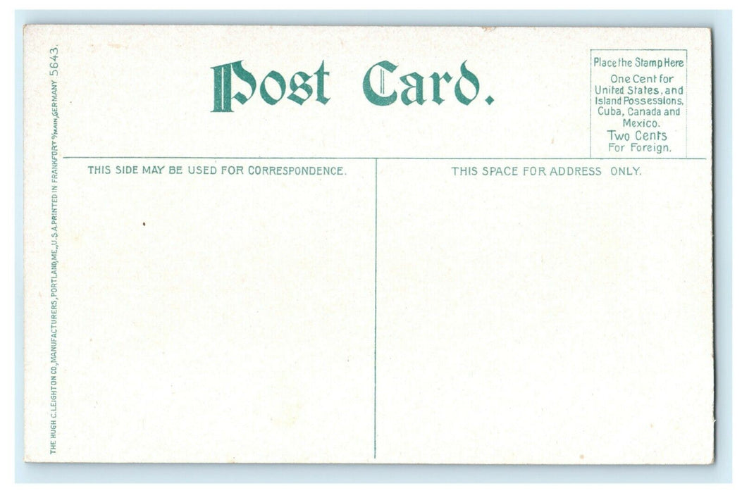 c1910 Auditorium East Northfield Massachusetts Antique Unposted Postcard