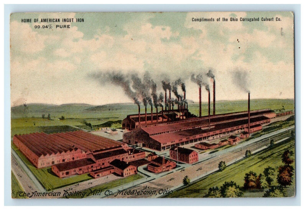 c1910's The American Rolling Mill Co. Middletown Ohio OH Antique Postcard