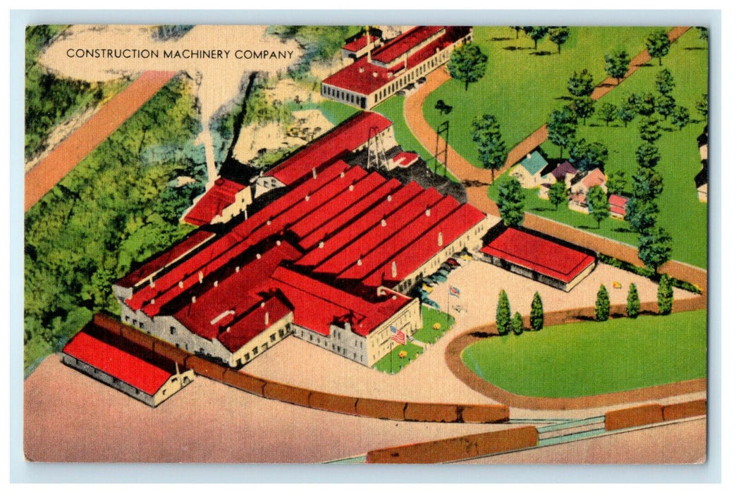 c1940s Construction Machinery Company Producing Mixers Waterloo Iowa IA Postcard