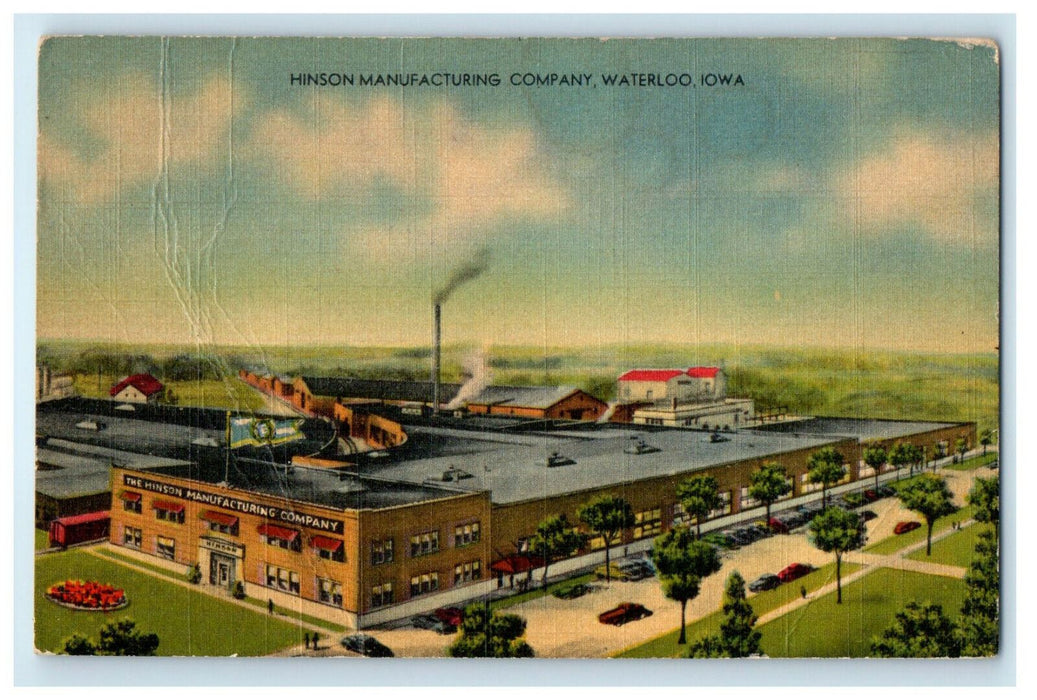 1948 Hinson Manufacturing Company, Waterloo Iowa IA Unposted Postcard