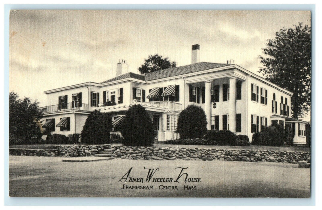 c1940's Abner Wheeler House Framingham Centre Massachusetts MA Postcard