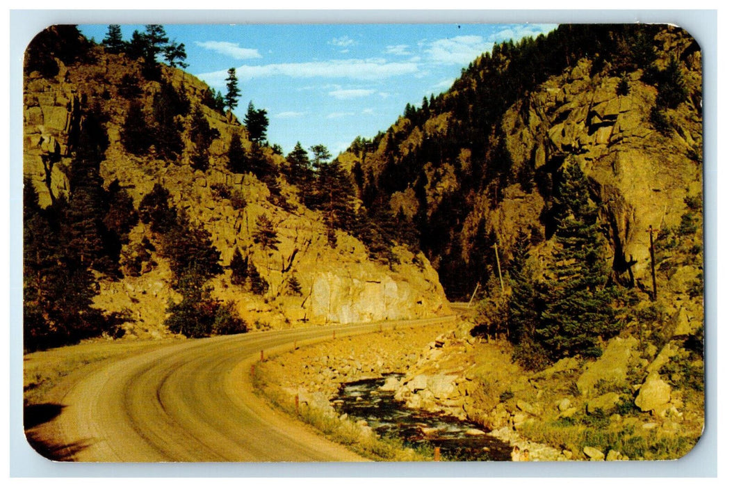 c1950s Boulder Canon Highway (#119), To Nederlana, Boulder Colorado CO Postcard