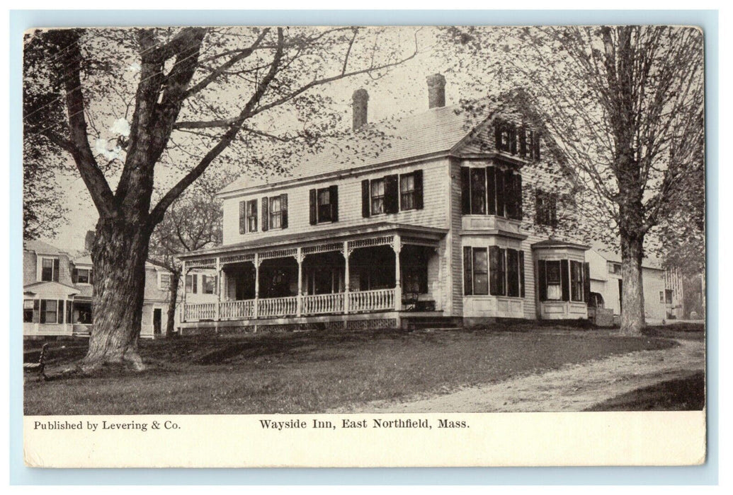 1908 Wayside Inn East Northfield Massachusetts Antique Posted Postcard