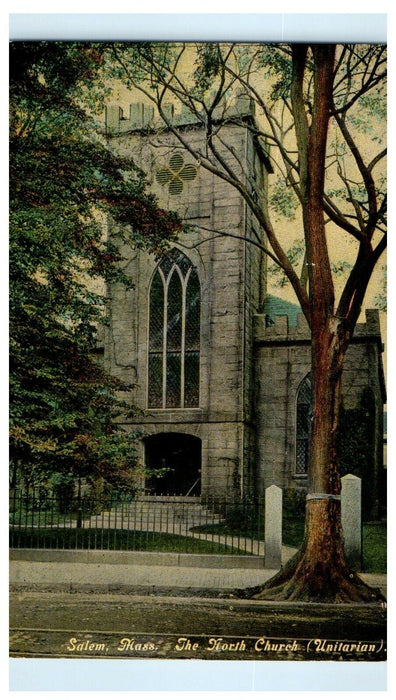 1912 The North Church (Unitarian) Salem Massachusetts MA Antique Postcard