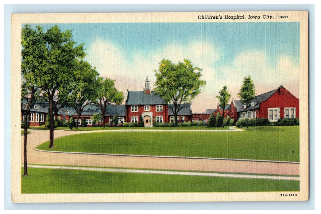 c1940s Children's Hospital, Iowa City, Iowa IA Unposted Vintage Postcard