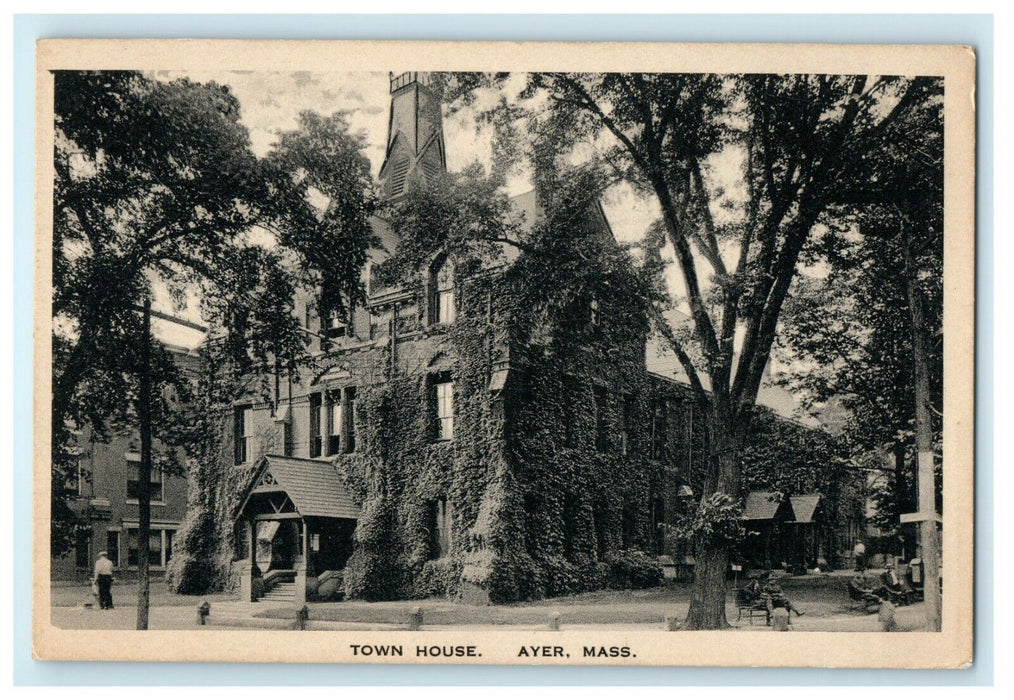 1912 Town House, Ayer, Massachusetts, MA Antique Postcard