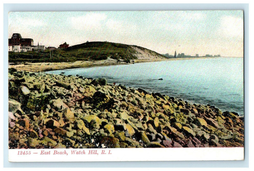1915 East Beach Watch Hill, Rhode Island RI Antique Unposted Postcard
