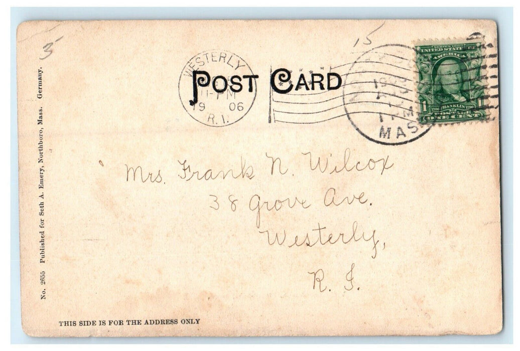 1906 Unitarian Church, Northboro Massachusetts MA Antique Postcard