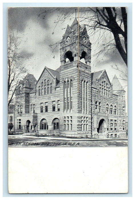 c1905 The High School Building Dubuque Iowa IA Unposted Antique Postcard