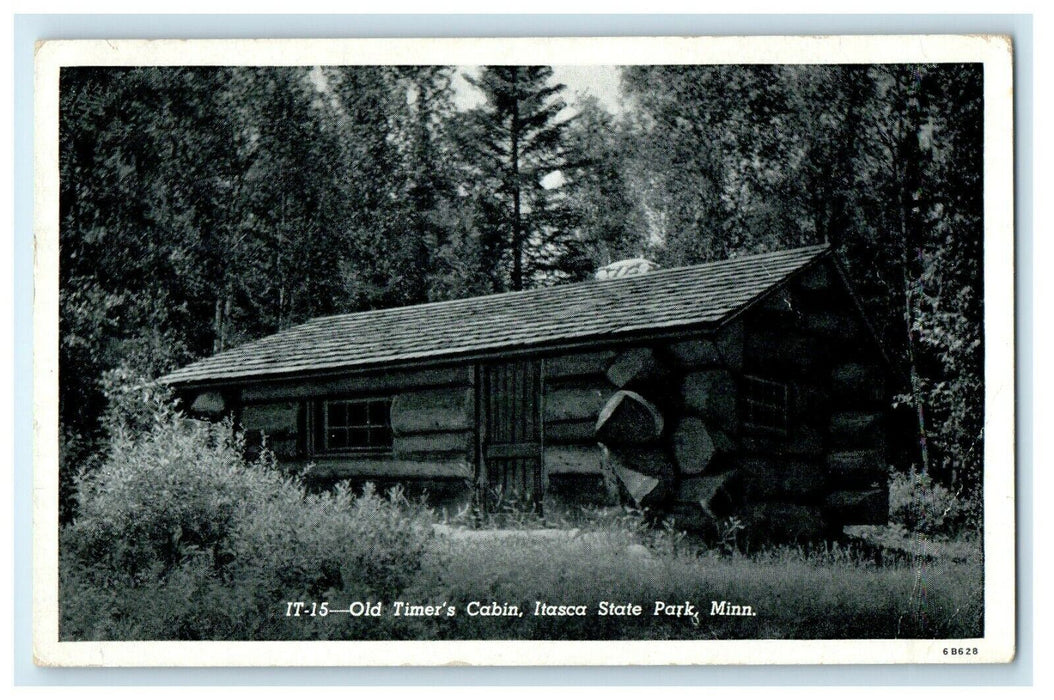 1955 Old Times Cabin Itasca State Park Minnesota MT Vintage Postcard