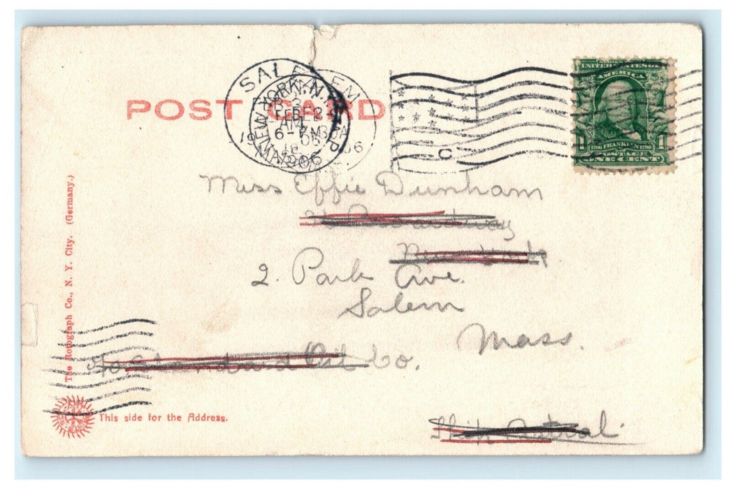 1906 Hooper Mansion General Gage's Headquarters Danvers Massachusetts Postcard